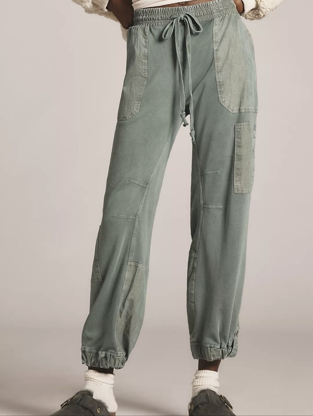 Anthropologie Daily Practice Killington Jogger Two Tone Green Mineral Wash Pants